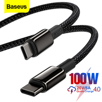 Baseus 100W USB C To USB Type C Cable USB-C Fast Charge Data Wire USBC Type-C PD Cable For iPhone 15 Pro Max MacBook iPad Xiaomi