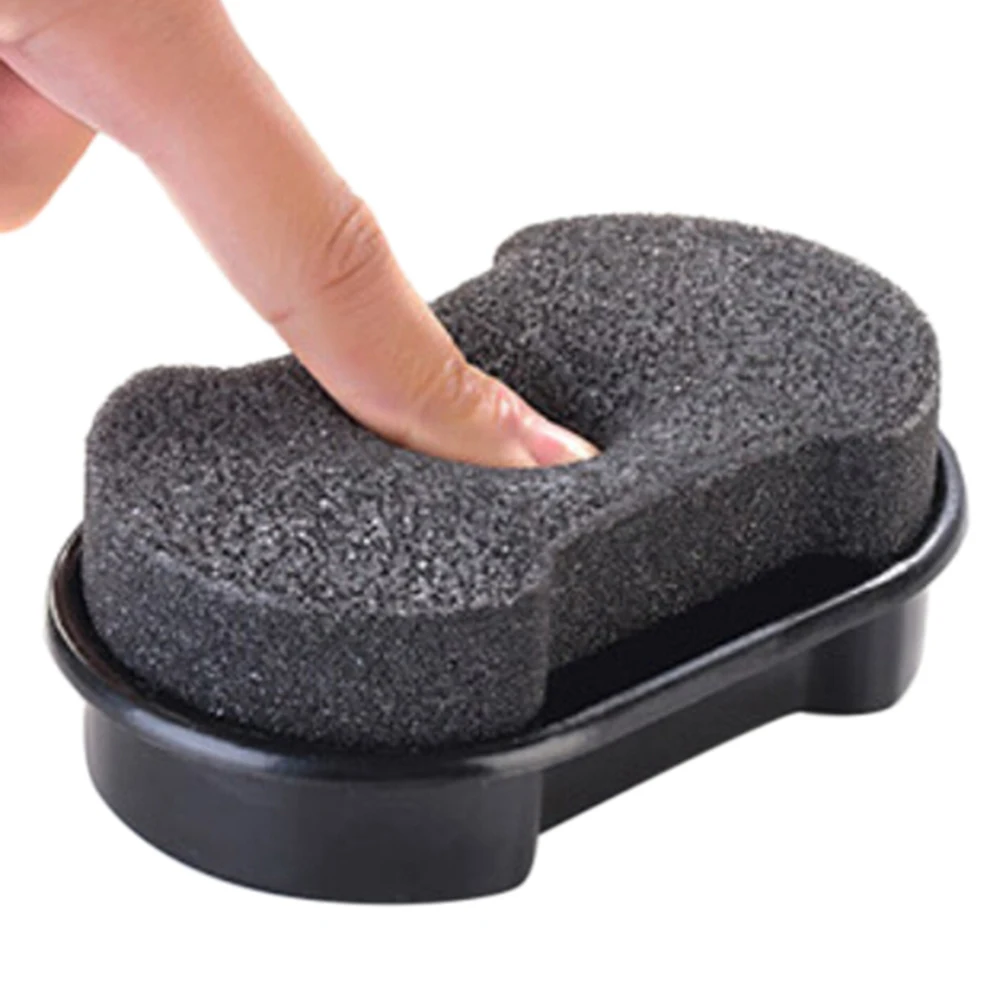 Black Quick Cleaning Leather Shoes Cleaner Leather Polishing Liquid Wax Shining Sponge Wiping For Shoe Boot