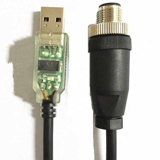 Ftdi usb rs485 to m8 m12 serial conversion cable RS485 M12 TO USB CABLE