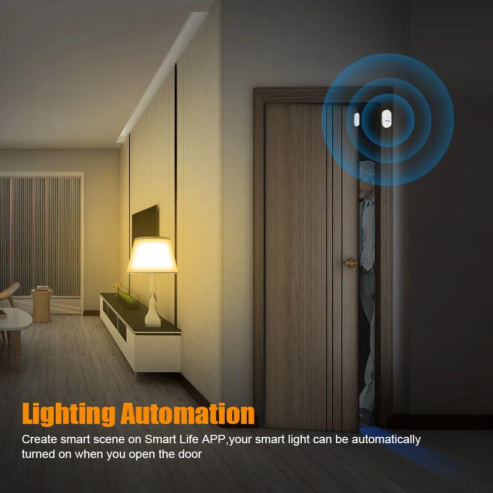 KERUI Tuya Smart WiFi en casa Sensor de puerta alarma ventana abierta detectores cerrados interruptor magnético aplicación alerta coche jardín