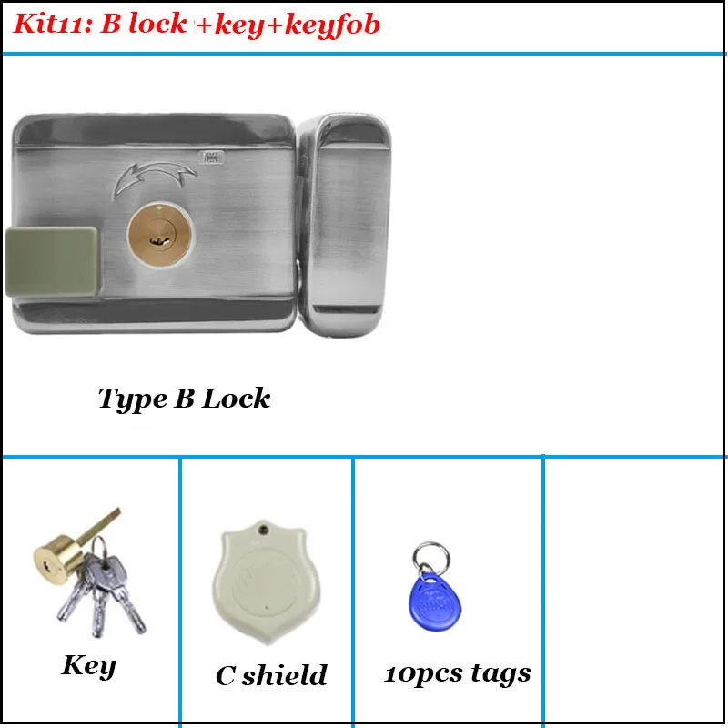 Electronic lcok RFID Door lock Mechanical key Optional remote control IOS/Android Ewelink Use with video intercom Gate opener