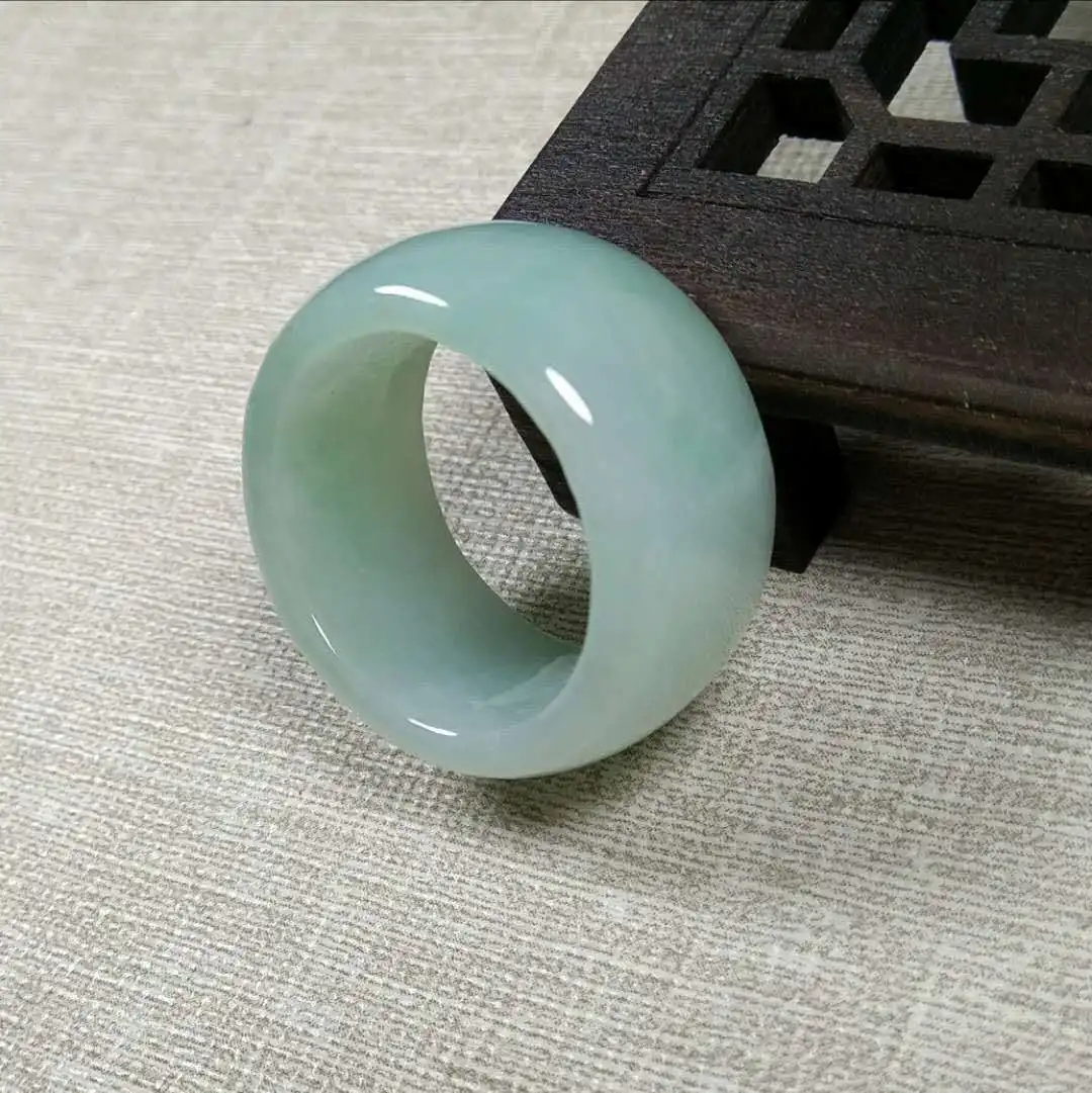 

Natural Lover Green Handmade Carving Brave Troops Dongling Jade Ring Brand Jewelry Exquisite Unisex Accessories