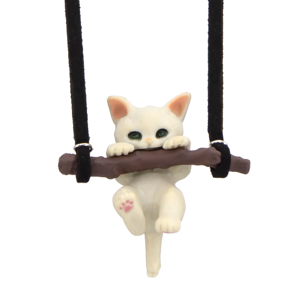 Cat lovers Car Pendant Ornaments Auto Interior Rear View Mirror Cute Branch Cat Hanging Decoration Dangle Trim Accessorie