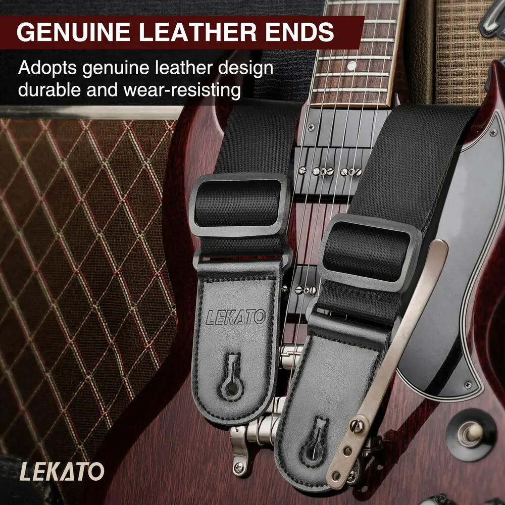 LEKATO Guitar Strap Holder Belt w/ 3\