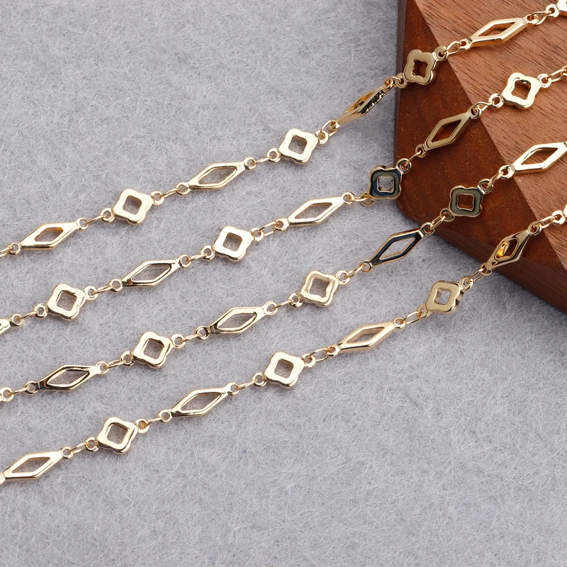 GUFEATHER, 1 m/Los, C164, DIY-Kette, REACH-Pass, nickelfrei, 18 Karat vergoldet, Kupfer, Charm, Schmuckherstellung, DIY-Armband-Halskette – Detail 8