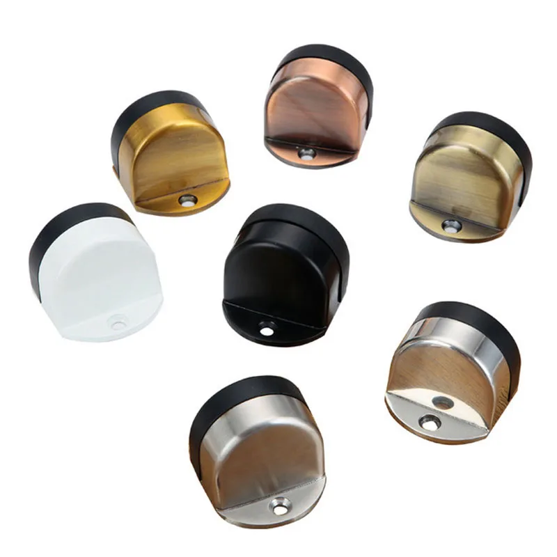 stainless steel dual-use   Door Stopper Door Holders Catch Floor Mounted Nail-free Door Stops Sticker door stop