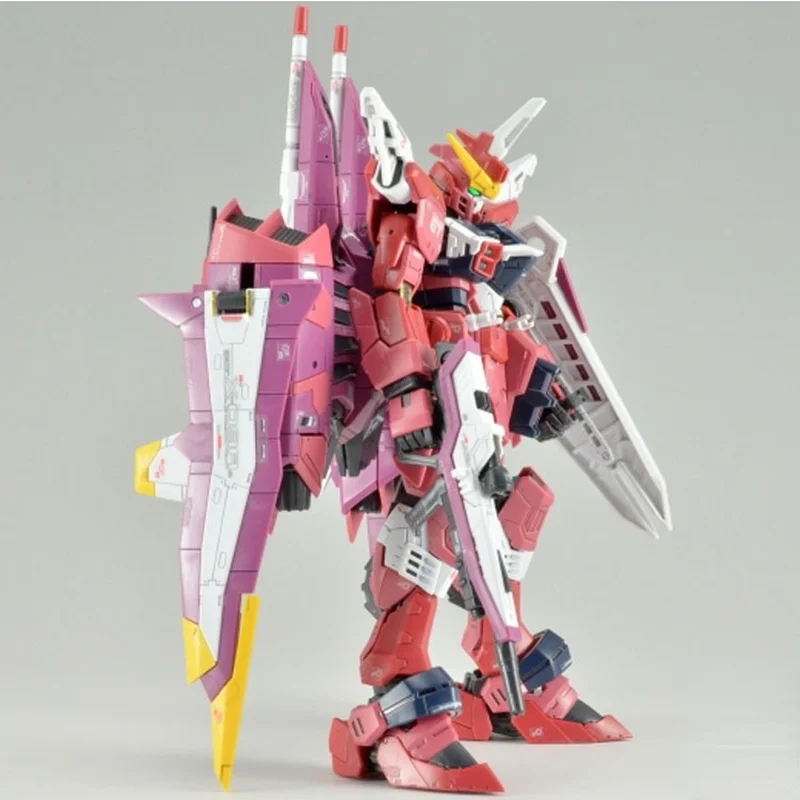 Bandai Gundam ชุดรูป RG 09 1/144 ZGMF-X Justice ของแท้ Gunpla หุ่นยนต์ชุดของเล่นรูปของเล่นเด็ก