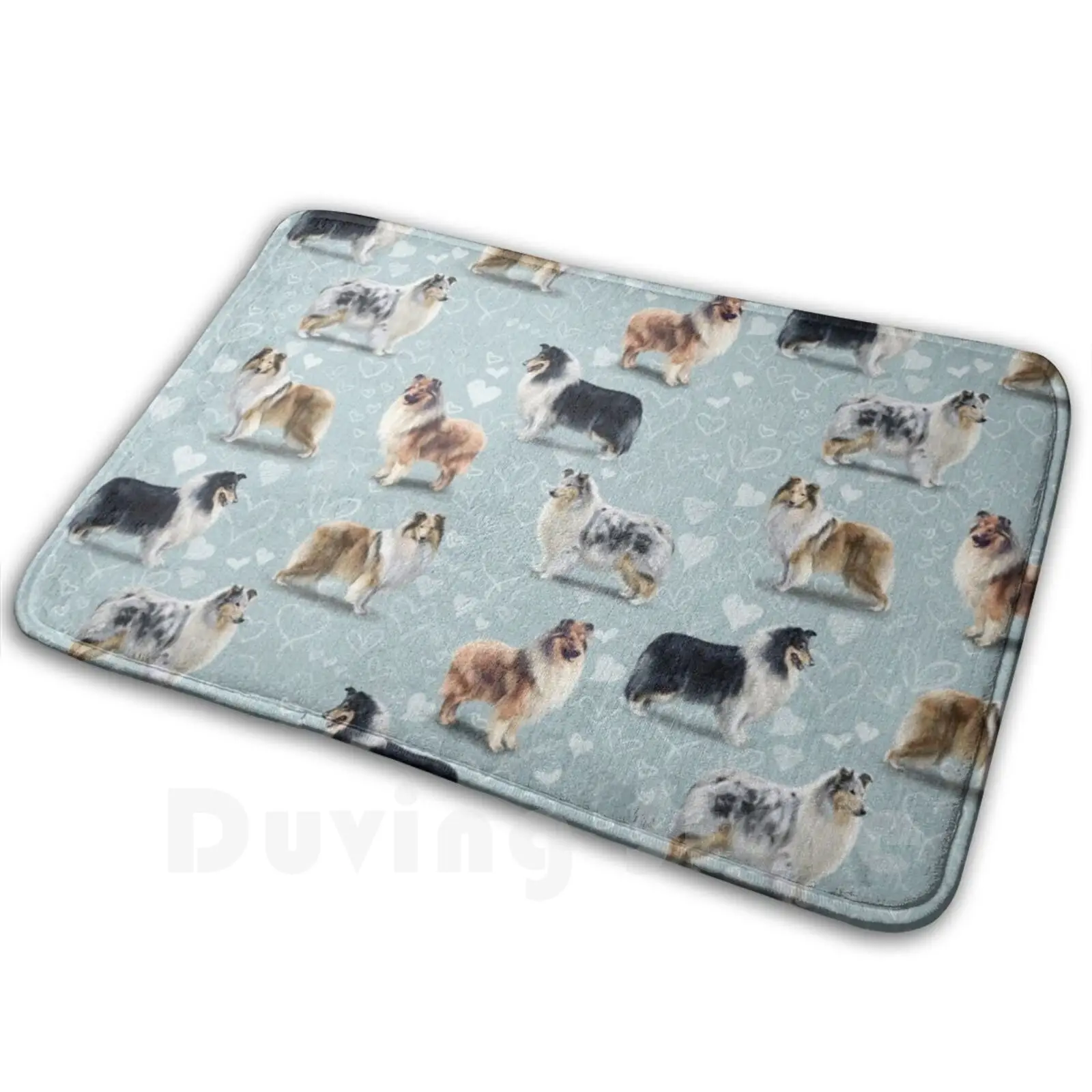 The Rough Collie Soft Non-Slip Mat Rug Carpet Cushion Rough Collie Collies Scotch Scottish Lassie Dog Dogs Puppy Puppies