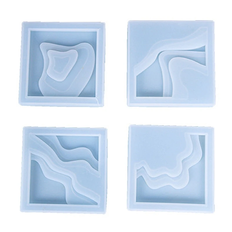 

Square Island Coaster Epoxy Resin Mold Cup Mat Silicone Mould DIY Crafts Jewelry Home Decorations Casting Tools