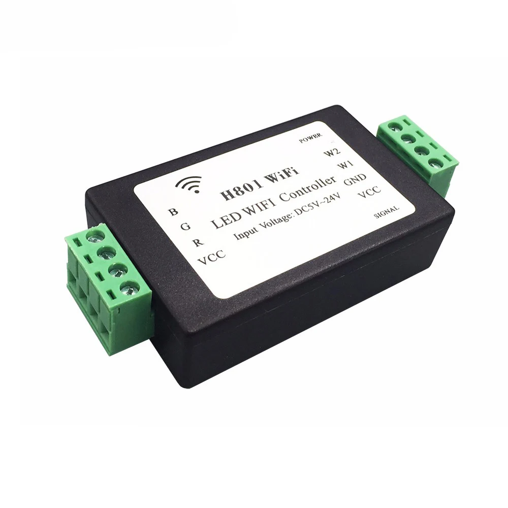 H801 WiFi Controller 4CH*4A RGBW Led Strip Light Controller Input DC5-24V Output   Android Phone APP WLAN Router Control