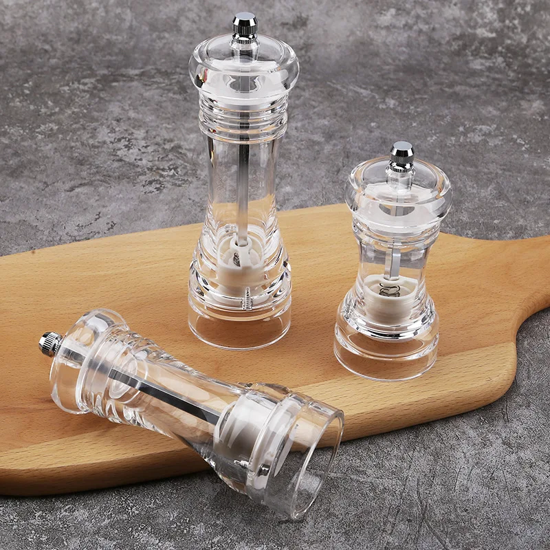 Transparent Acrylic Manual Pepper Grinder transparent Salt And Pepper Mill Multi-purpose Cruet Kitchen Tool Kitchen Accessories