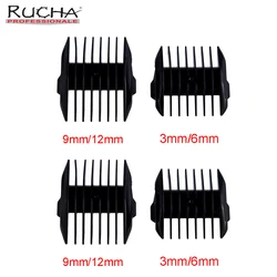 RUCHA Model T-889 Barber Electric Hair Clipper Replacement Plastic Shaving Combs 3mm/6mm and 9mm/12mm Set