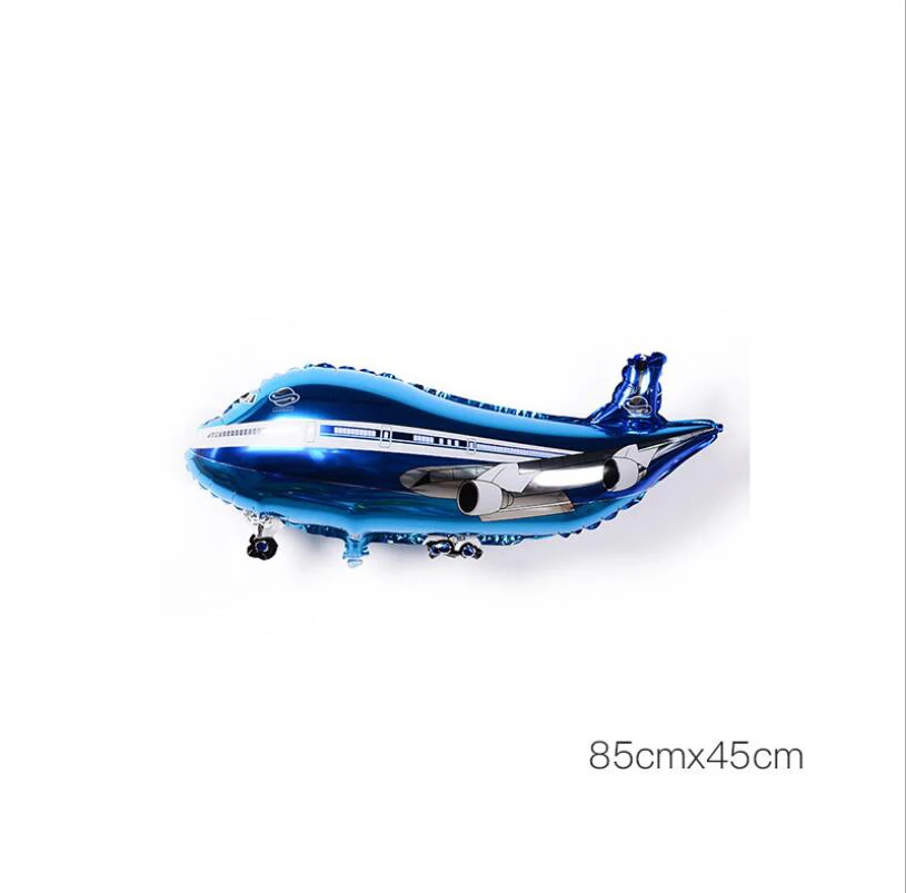 1 pc 85*45CM Inflatable Airliner Foil Balloons Plane Helium Balloons Children Birthday Gifts Toys Holiday Toy Aircraft Party