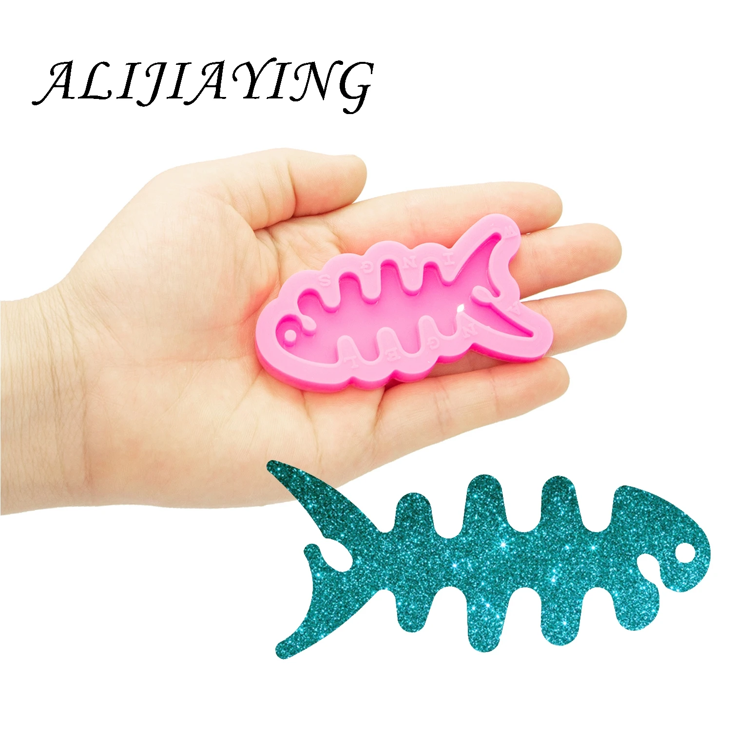 

Сияющий внутри брелок со скелетом, силиконовая форма для эпоксидной смолы, подвеска «сделай сам» для ювелирных изделий DY0471