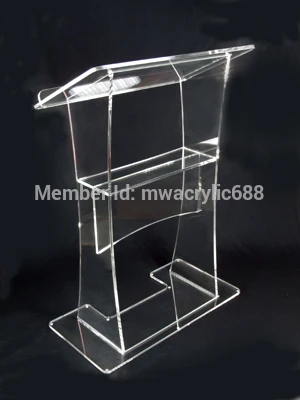 Free Shipping Stable Beautiful Firm Modern Design Cheap Clear Acrylic Lectern