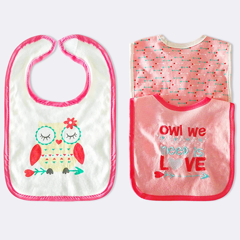 Fetchmous Baby Boy Girl Bib 3/5PCS Unisex Cotton Cartoon 0-12M Infant Baby Accessories Baby Babador Roupas de bebe