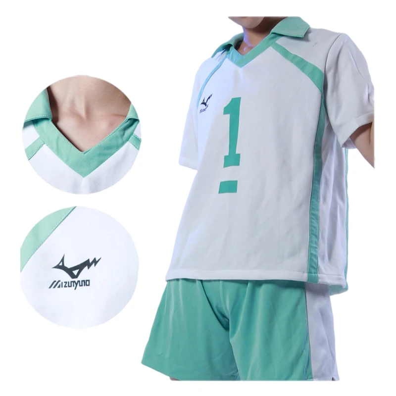 

Anime Haikyuu!! Aoba Johsai High School Volleyball Club Jerseys Oikawa Tooru Sportswear Cosplay Costume Shirts+Pants Outfit