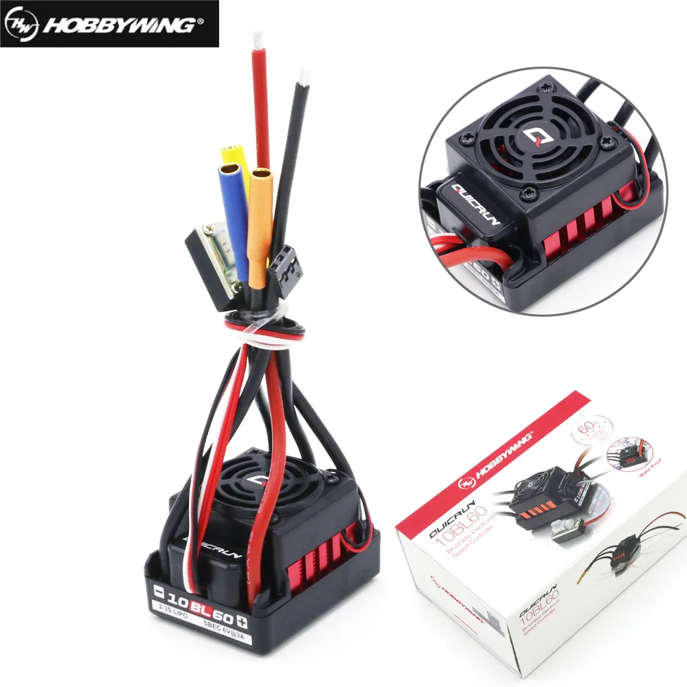 Hobbywing QuicRun-WP-10BL60 Sensorless Brushless Speed Controllers 60A ESC for 1/10 Rc Car