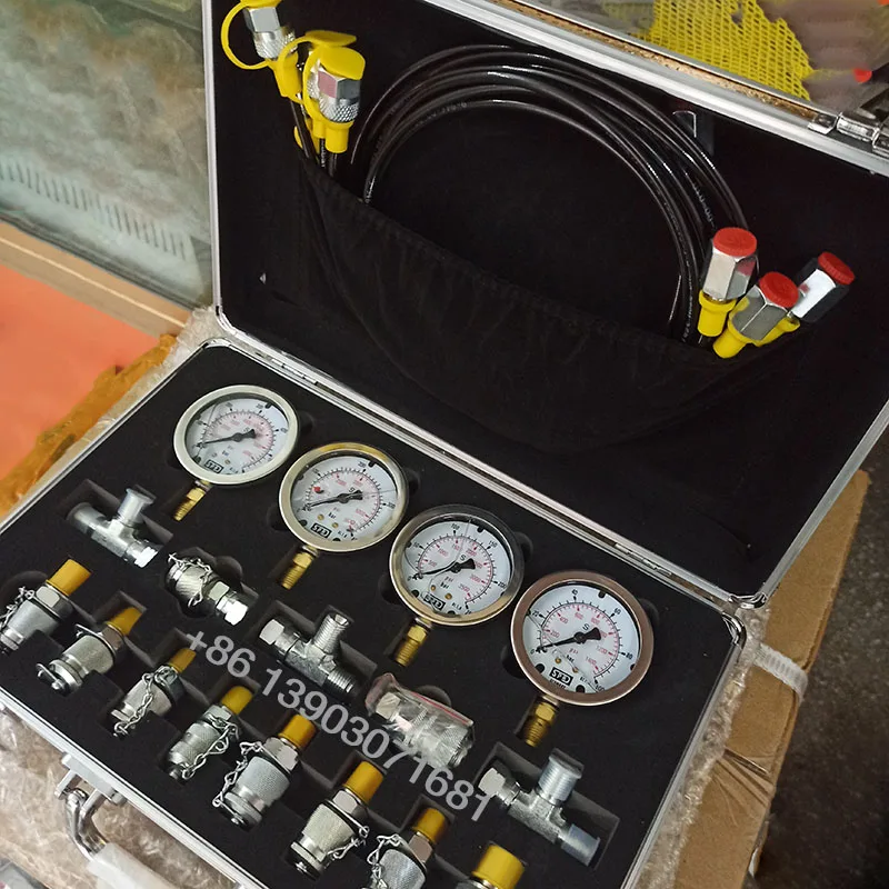 

Excavator Hydraulic Pressure Gauges Portable Testing Point Coupling Gauge Diagnostic Tool