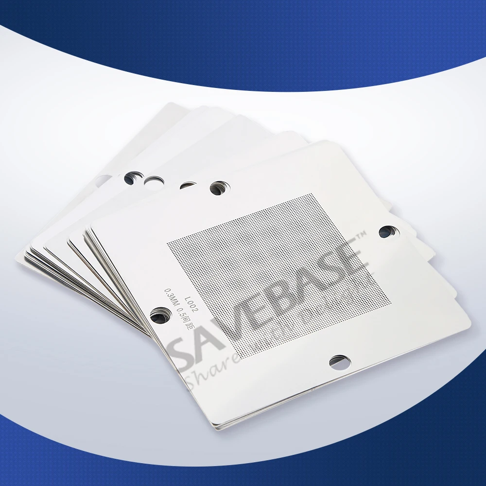 SAVEBASE BGA 27Pcs Universal 80x80MM Stencils for Most Chips with Regular Pitch