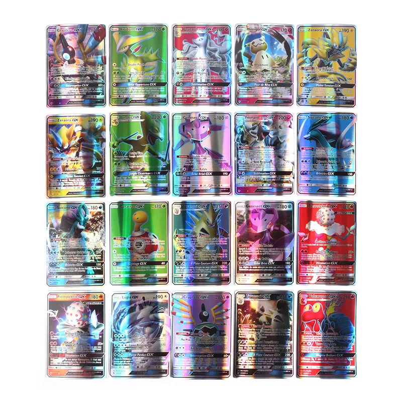 20 Pcs French Pokemons GX Card Shining TAKARA TOMY Cards Game TAG TEAM Battle Carte Trading Children Toy