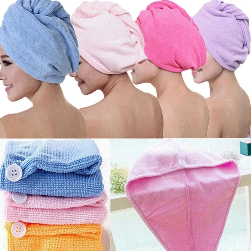 Swimming Towel Rapid Fast Drying Hair Hat Absorbent Towel Cap Turban Wrap Soft Shower Hat