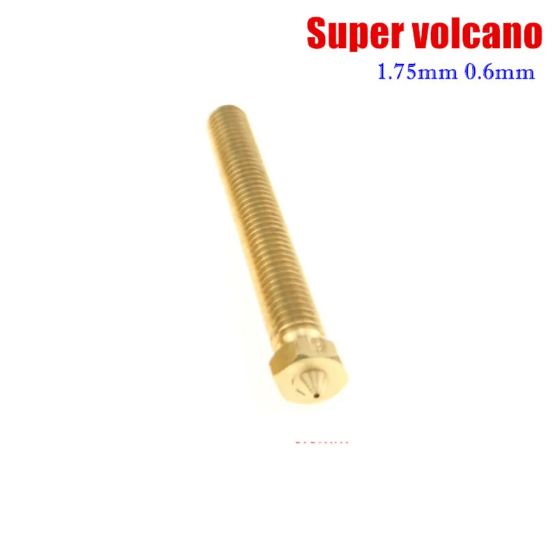 2pcs Super Volcano Heating Nozzle, Brass Extended Nozzle, 0.4-1.2mm 3D printer parts