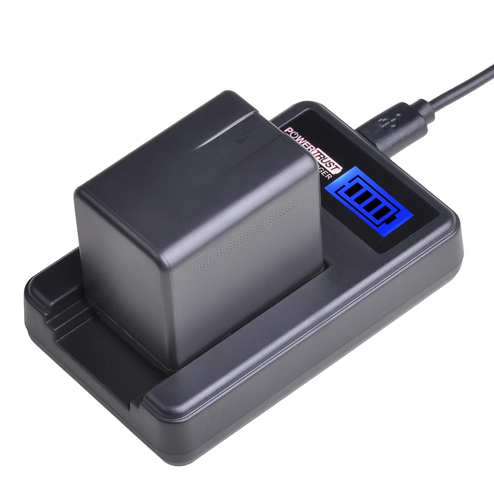 Batería + cargador USB LCD para Panasonic, VW-VBT380, VW-VBT190, HC-VXF999, HC-VXF990, VBT380, HC-VX870, VBT190, 3900mAh, 1 ud.