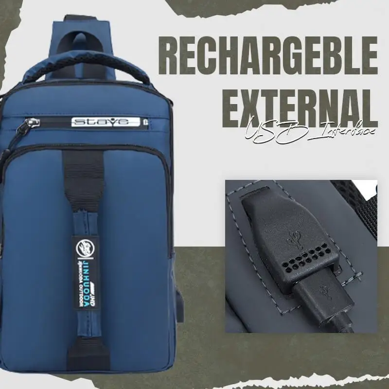 ผู้ชายกันน้ำ Oxford Crossbody กระเป๋า Anti-Theft ไหล่กระเป๋าสะพาย Multifunction สั้น Travel Messenger กระเป๋าหน้าอกชาย Dropshi