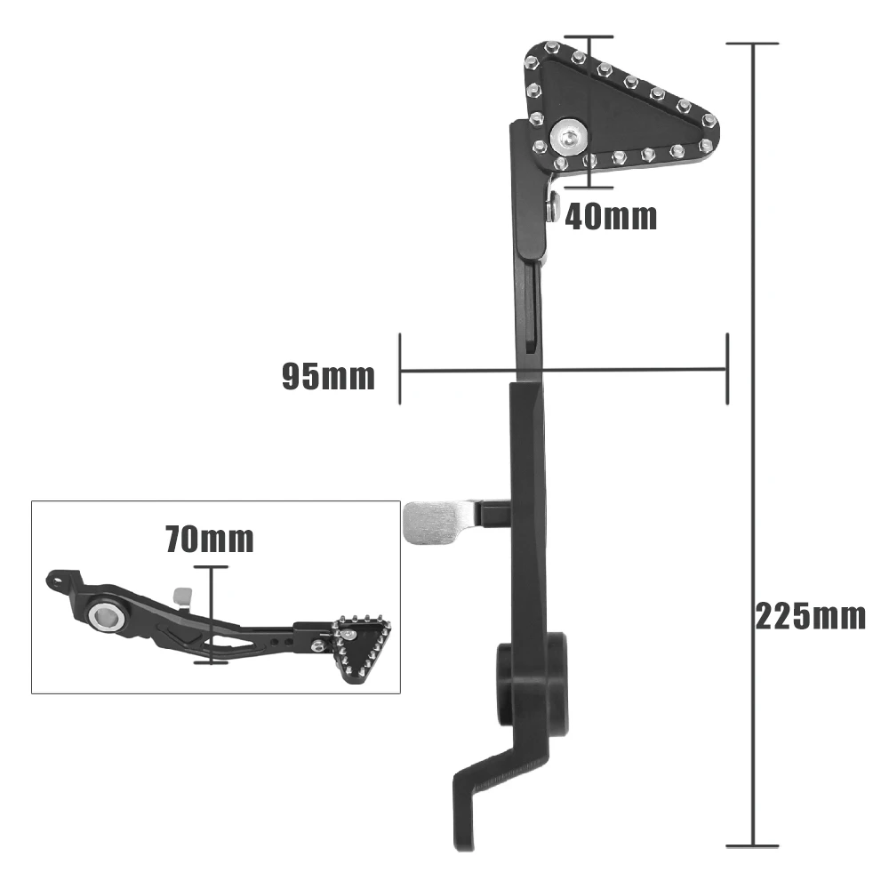 오토바이 CNC 조정 가능한 접이식 브레이크 레버, 리어 풋 브레이크 페달, BMW R NINE T R9T 2014 2015 2016 2017 2018 RNINET 9T 용