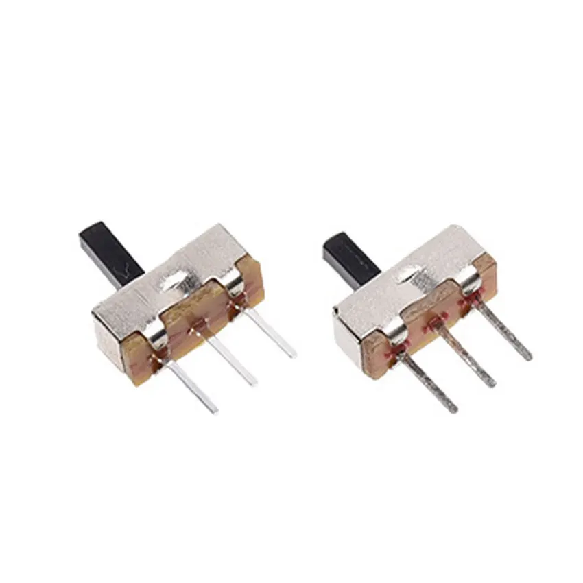 Cltgxdd 10pcs SS12D00 Interruptor ON-OFF Mini Slide Switch 3Pin 1P2T 2 Position Toggle Switch Handle Length : 2MM/3MM/4MM/5MM