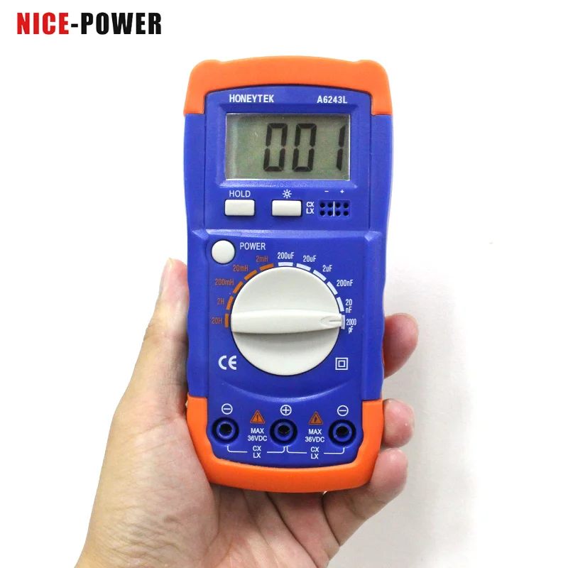 Professional Digital LCR Meter A6243L Capacitor Inductance Meters Tester Electrical Measuring Instruments With Buzzer A6013L