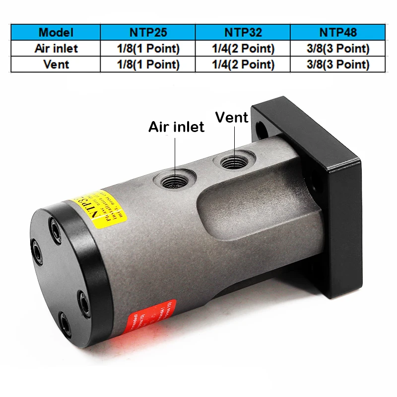 NTP-25-32-48 Linear vibration Bulkhead vibrator Piston reciprocating pneumatic vibrator