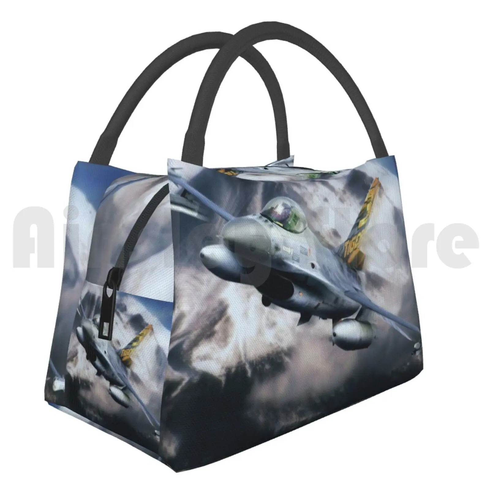

Сумка-холодильник для обеда Сумка для пикника F16 Falcon Tiger F16 Falcon Jet Fighter War Usaf Авиационный полет Летающий