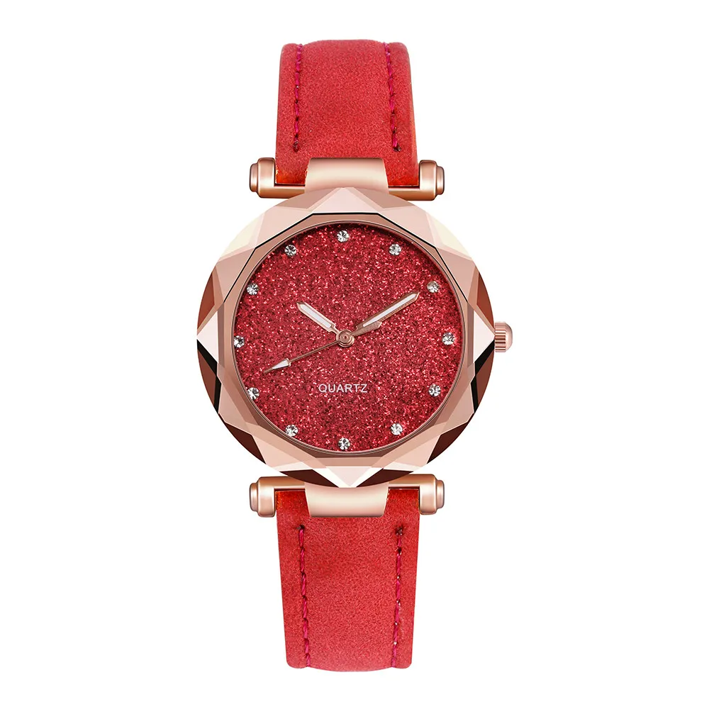 Women Fashion Korean Rhinestone Rose Gold Quartz Watch Female Belt Watch Women Watches Relogio Wristwatch Women Wristwatch