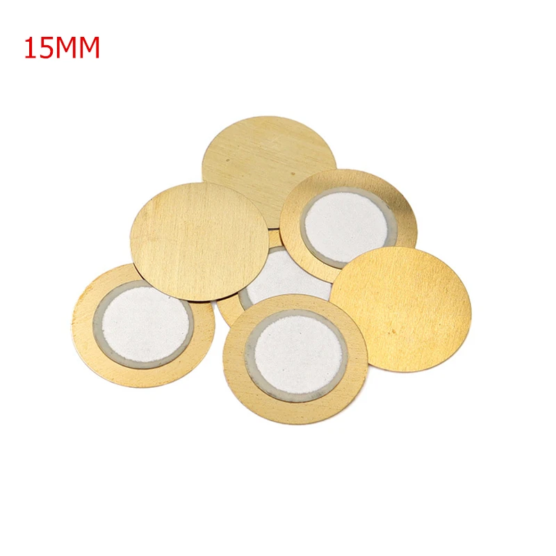 10Pcs 12mm 15mm 18mm 20mm 23mm 27mm  35mm  50mm Piezoelectric Piezo Ceramic Wafer Copper Plate Buzzer Loudspeaker for DIY