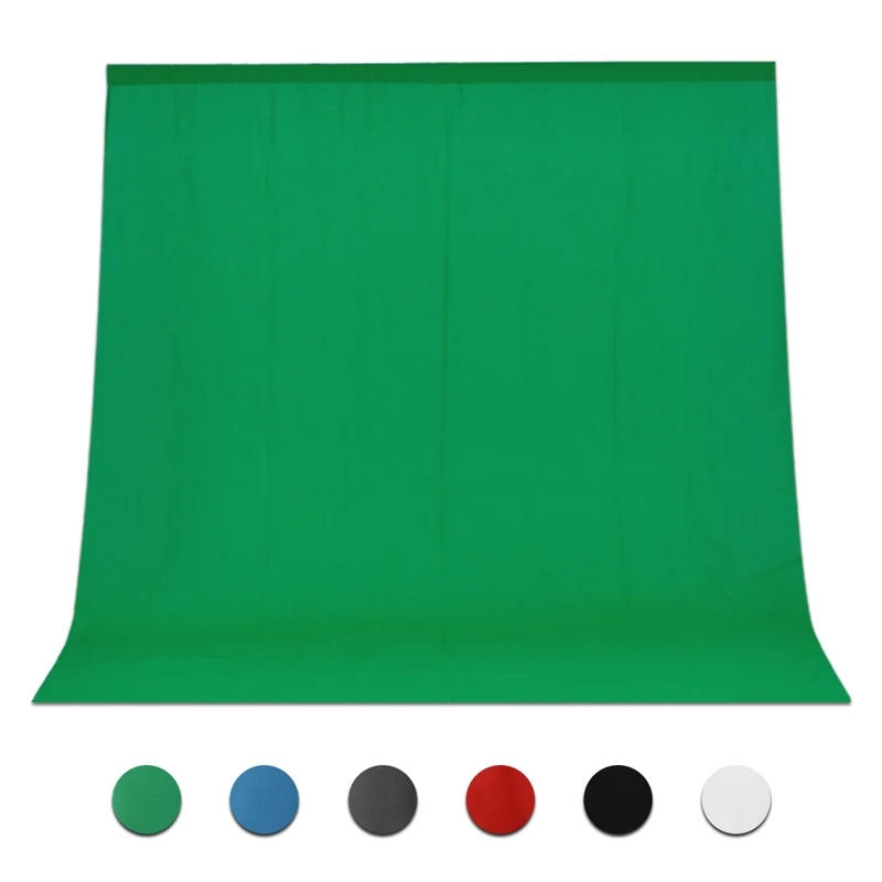 Hot Sale Green Color Cotton Non-pollutant Textile Muslin Photo Backgrounds Studio Photography Screen Chromakey Backdrop Cloth