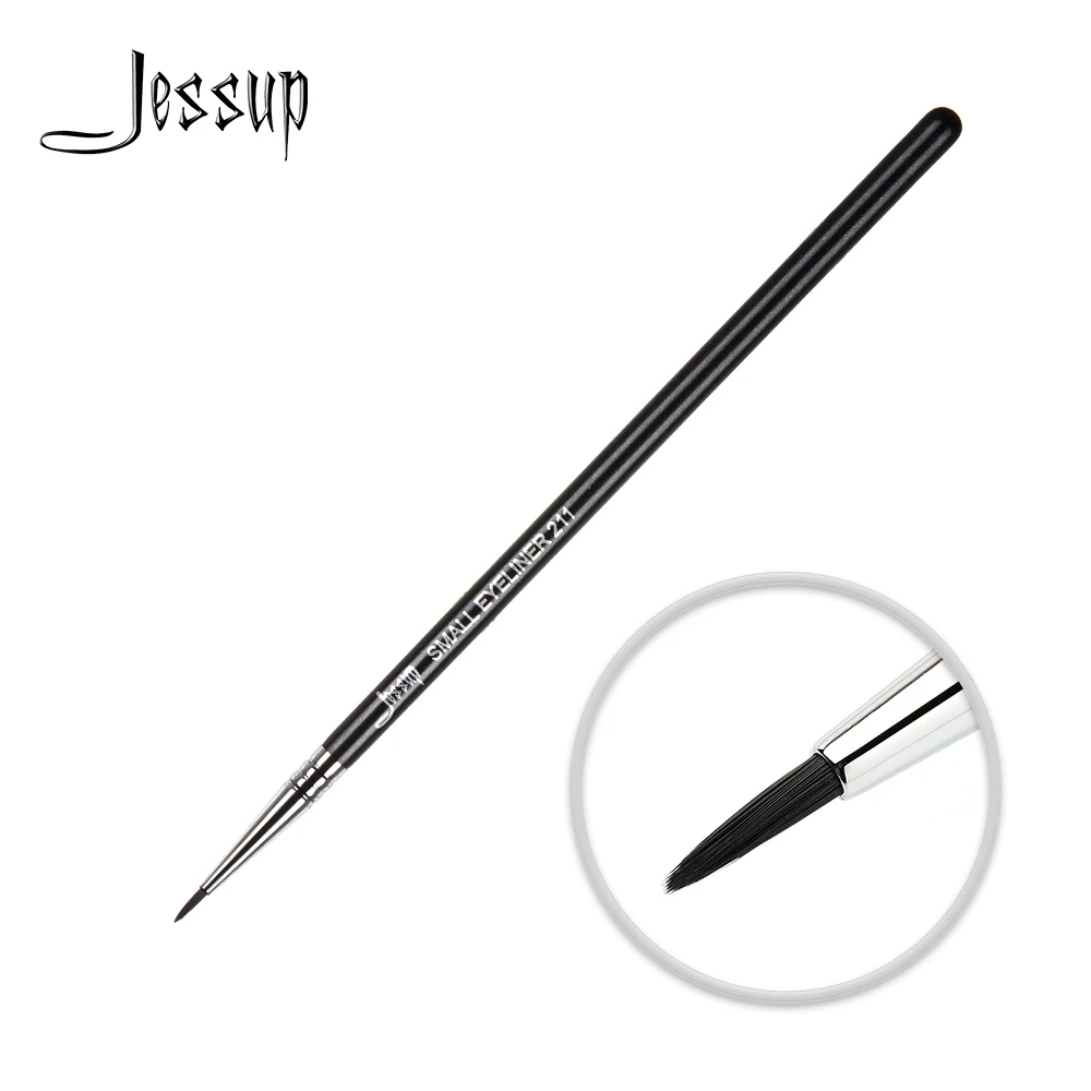 Jessup Eyeliner Pinsel Professional Make-Up Pinsel Schwarz/Silber Synthetische Borsten Kosmetik Make Up Pinsel KLEINE EYELINER-211