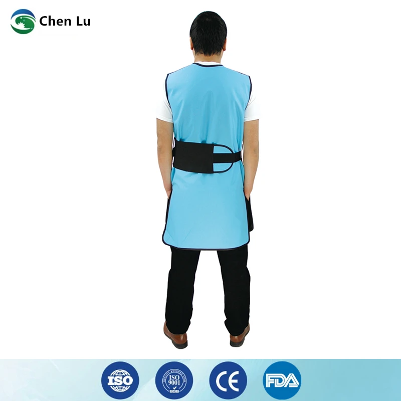 Hospital interventional surgery doctor with x-ray radiation protection 0.5mmpb double-sided super soft lead long vest