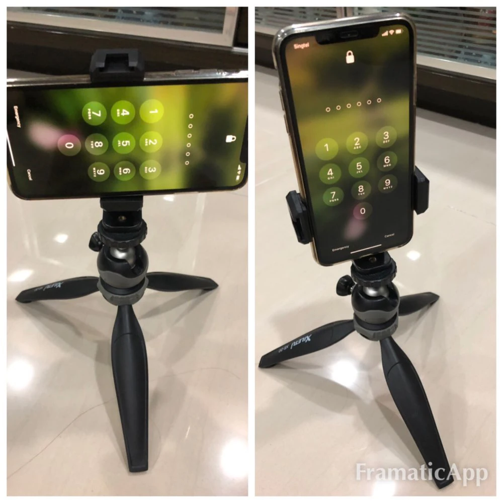 XILETU XS20 Mini masa Tripod masaüstü telefon tutucu standı ile klip ve topu kafa cep telefonu Smartphone DSLR kamera