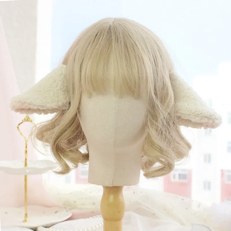 Original Design Super Cute Sheep Ear Hairpin Soft Girl Lolita Lovely Hand-made Lamb Ears Animal Hair Clip Headdress Cosplay