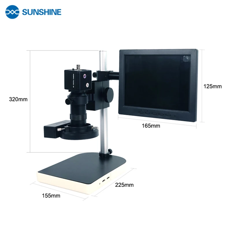 SUNSHINE MS8E-01 Electronic Digital Microscope 21-135 times magnification HD Zoom 130W Professional Digital Microscope