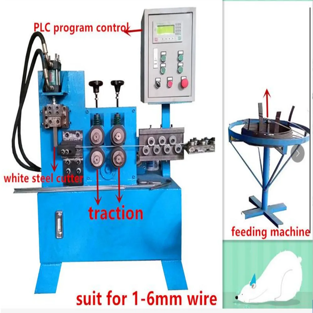 QIPANG 3mm steel wire hydraulic straightening and cutting machine suitable for 1mm,6mm wire straightened and cutter