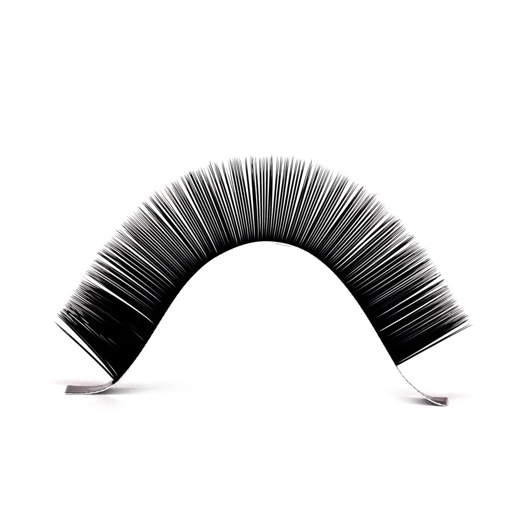 THINKSHOW Matte Flat Ellipse Eyelashes Extensions Split Tips Ellipse Shaped Natural Soft False Ellipse Eyelashes Volume Lashes