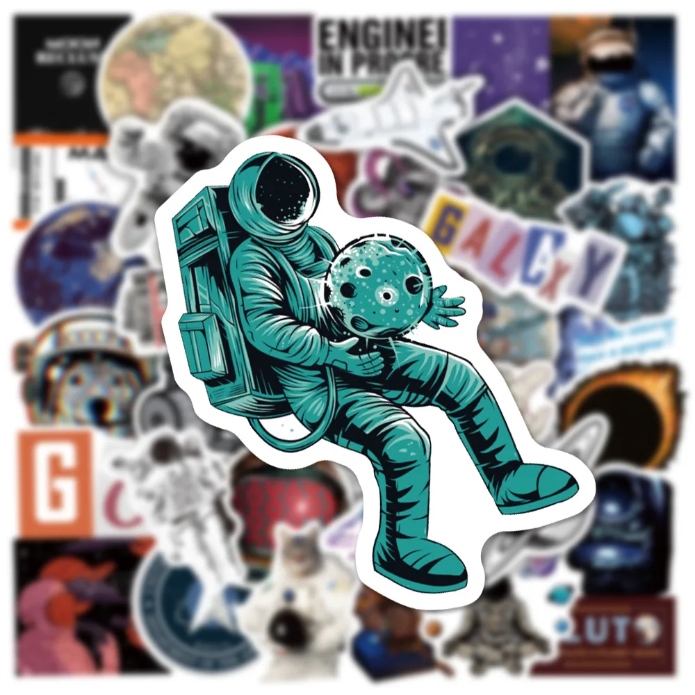 10/30/50PCS Outer Space Astronaut Graffiti Stickers Aesthetic Phone Luggage Laptop Guitar Cool Cartoon Sticker Decals Kids Toys