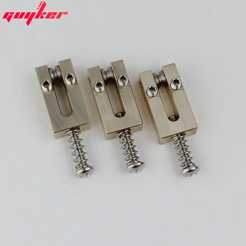 6 pcs Brass Bridge Saddles 10.5MM/10.8MM Roller Saddle Guitar Tremolo Bridges Set for ST/TL