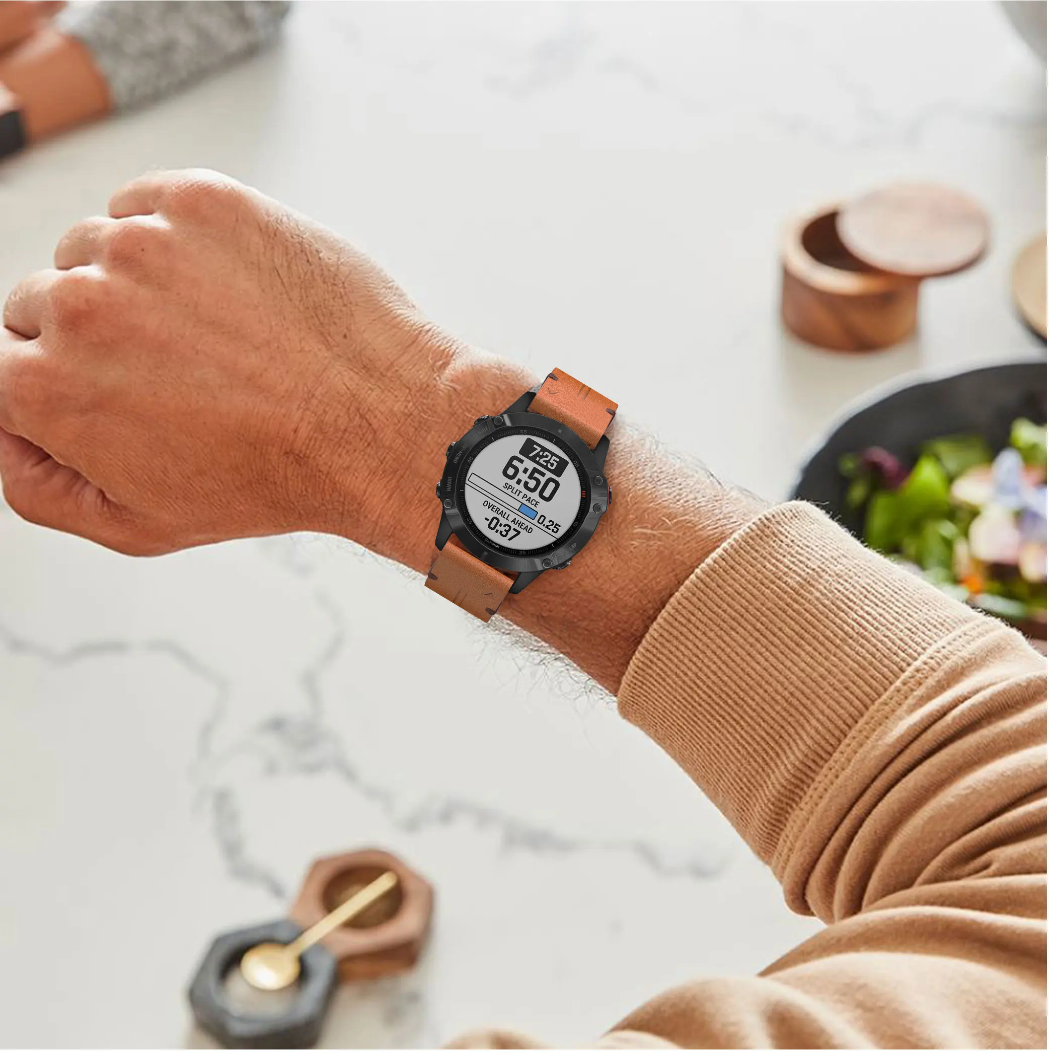 أحزمة ساعات Garmin Fenix ، أحزمة جلدية 22 مللي متر لـ Garmin Fenix 6 /6Pro/5/5Plus/Instinct ، سريعة التحرير لـ Forerunner 935 945
