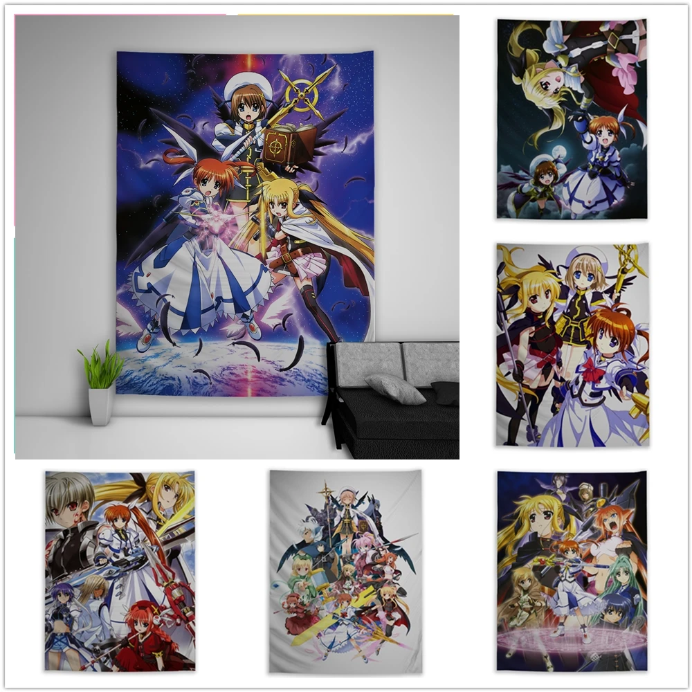 Canvas Painting Mahou Shoujo Lyrical Nanoha Takamachi Nanoha Fate Testarossa Posters Decor Wall Art Prints Pictures Home Decor