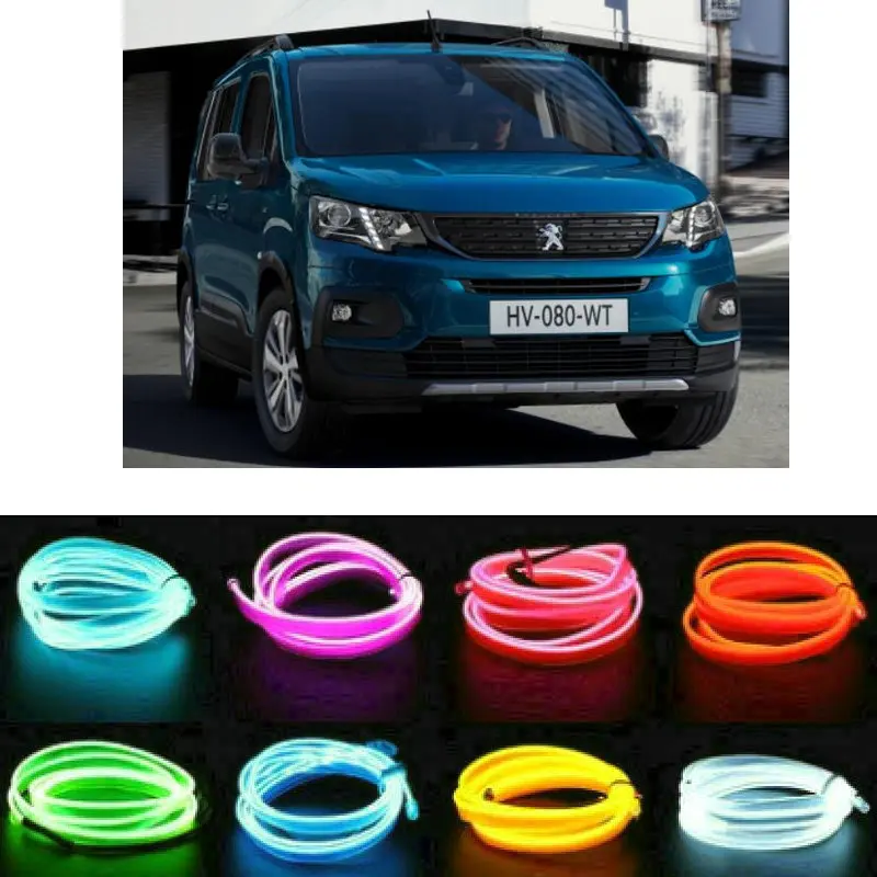 

5m el Atmosphere Lamp Interior Mood Lighting For Peugeot partner rifter traveller