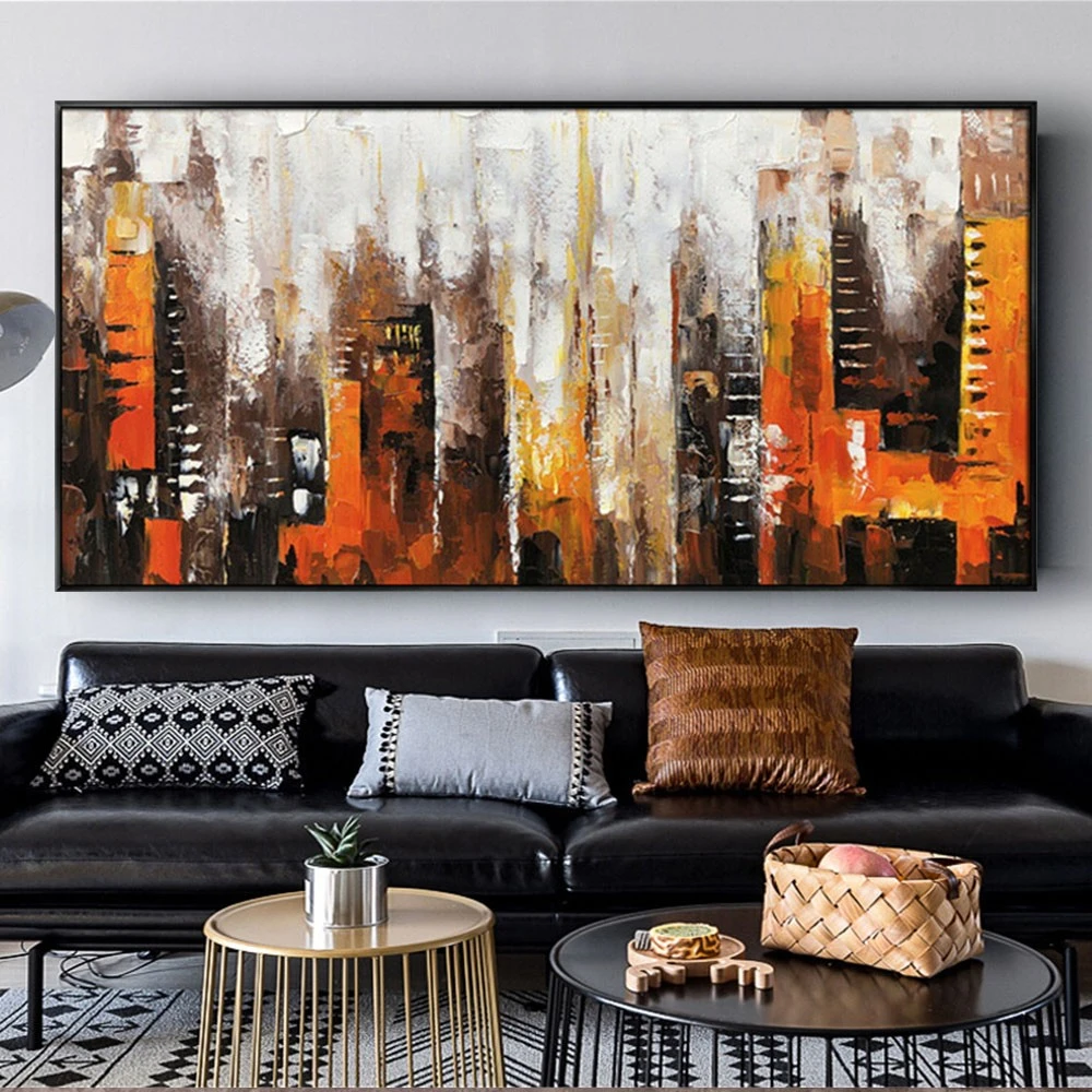 Top Artist HandPainted High Quality Newyork City Oil Painting On Canvas Large Landscape Wall Art Picture For Living Room Artwork